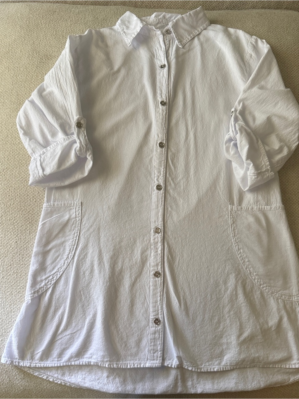 Cotton Collection White Shirt Dress - Picture 4 of 7